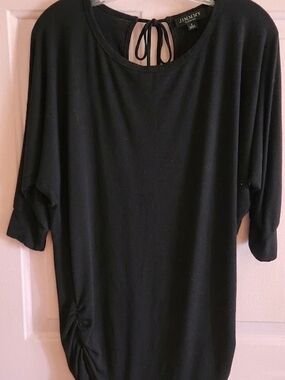 Black Tie-Back Dolman Sleeve Top